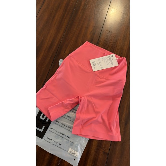 LSKD Elixir Mid Tights High Waist 6 inch Pink Lemonade Women's Small, NWT, NEW - Picture 3 of 11